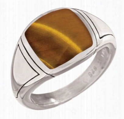 Kabana Jeweelry Sterling Silver Columbus Ring For Men - Tig Er Eye - 111