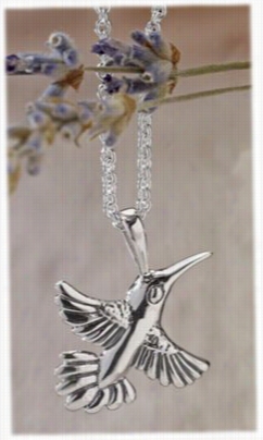 Kabana Jewelry St Erling Silver Hummingbird Necklace