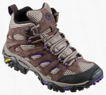 Merrell Moab Mid Ventilator Hiking Boots For Ladies - Bracken/purple - 8