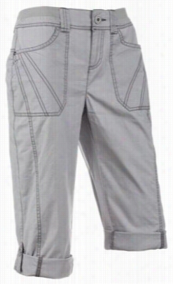 Natural Reflections Knit Waist Capri Pants For Ladies - Alloy Grey -  10