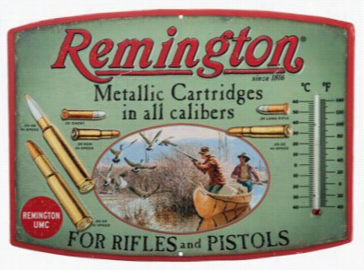 Open Road Brands Remington  Thermometr Metal Sign