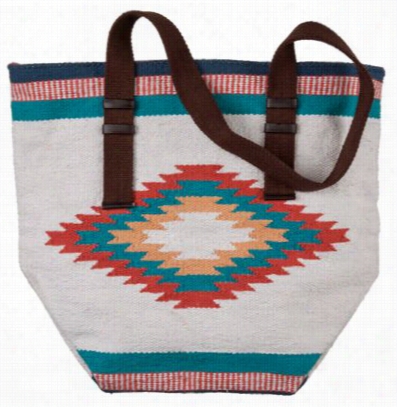 Quagga Southwest Embroidered Tote Bag - White