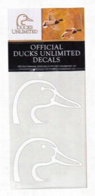 Signature Automotive Ducks Unlimited Vinyl Decal - 2 Pack - White