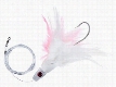 No-Alibi Trolling Feathers - Mono Rig - White Pink