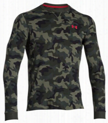 Under Armou Amplify Camo Thermal Crew Shiirt For Men - Rough - L