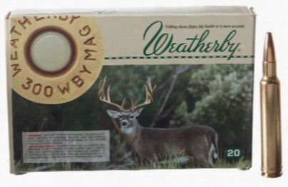 Weatherby Rifle Ammo With Norma Spitzer Bullet - .257 Weathreby Magnum