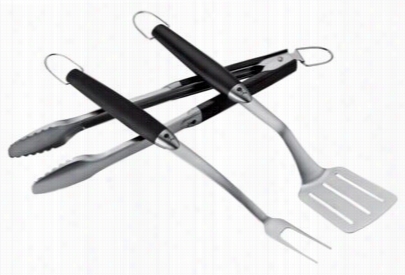 Weber 18' 3 Piece Stainless Steel Grill Tool Set