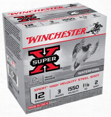 Winchester Xpert Hi-velocity Setel Shotshells - 1 2ga. - #2 Shot - 1-1/4 Oz. - 1400 Fps - 25 Rounds