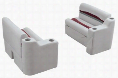 Wise Talon Pontoon Furniture Series 36' Bench And  Arm Rest Set - Sky Gray/dove Gray/wineberry