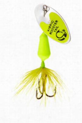 Worden's Vibric Rooster Tail Lure - 1/4 Oz - Fluorescent Chartreuse Mylar