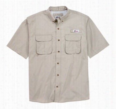 World Wide Sportsman Angler Shirts For Men - Short Sleeve - Tan - L