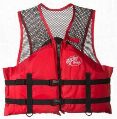 Basic Mesh Fishing Lifee Vest For Men - Red - Xl