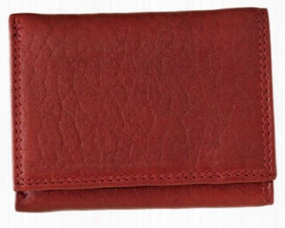 Biosn Leather Billfold - Brick Red