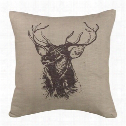 Briarcliiff Collection Elk Bust Afcent Pillow