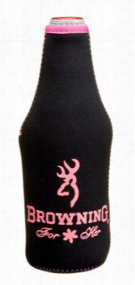 Browning Buckmark Bottle Cooler - Black/pink