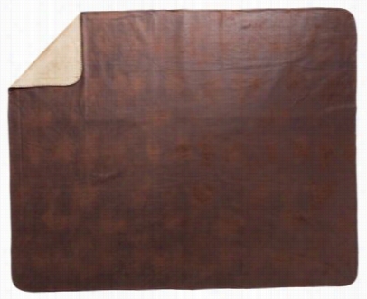 Cimarron Collectionc Hocolate Afux Leather Throw