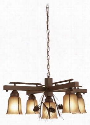 Colorado Dallas 4-lg Reverse Ed Pinecone Chandelier