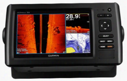 Garnin Echomap 73sv Chirp Fishfinder And Chartplotter With Llakevu Hd Maps - 7'