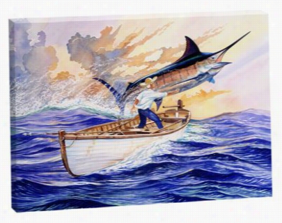 Guy Harvey Canvas Art - The Old Man And  The Sea