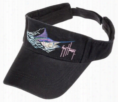 Guy Harvey Marlin Head Visor For Laddies - Black