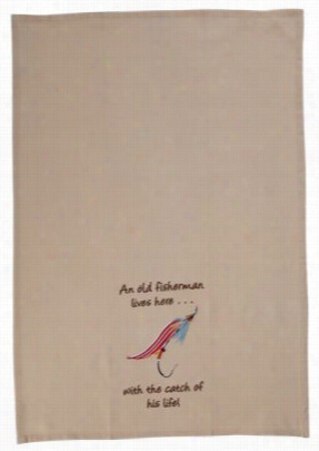 Park Designs An Olld Fisherman Lives Here Embroidered Dish Towel