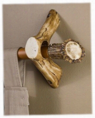 Replica Antler Curtain Rod Accessories - Antler Base Curtain Rod Ends