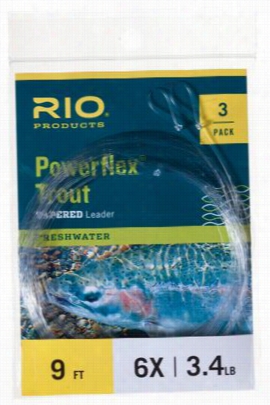 Rio Powerflext Rout  Tapered Leaders - 3 Bundle - 6x - 9'