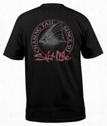 Salt Life Chasing Tail Pockrt T-shrit For Men - Blac -k S