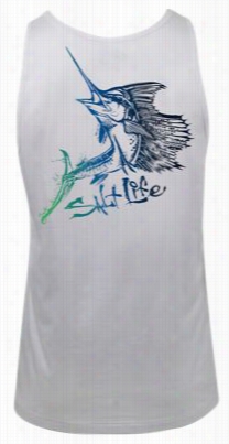 Salt Life Jumpin' Sail Tank Top For Men - White - S