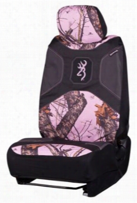 Signature Automotive  Browning Low-back Camo Seat Covver - Mossy Oak Break_up Pink