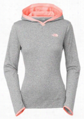 The North Fave Reactor Hoodie For Ladies - Tnf Light Grey Heather/neon Peach - L