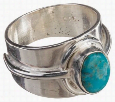 Tiger Mountainjewelry Turquoise Band  Ring - 7