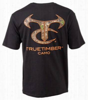 Truetimber Logo T-shirt For Men - Blak - L