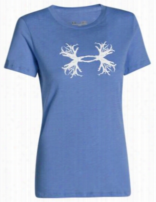 Under Armour Antler Logo Tri-blend T-shirt For Ladies - Picasso Blue - M