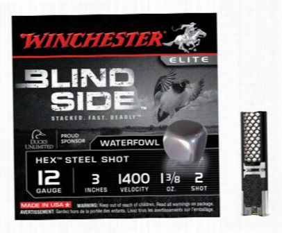 Winchester Bl Ind Side Waterfowl Load Shotshells - 12 Gauge - #2 Shot - 3"- 25 Rounds