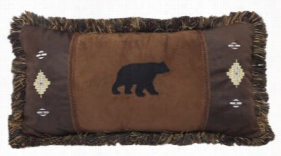 Autumn Trails Collection Bear And Diamonds Pillow