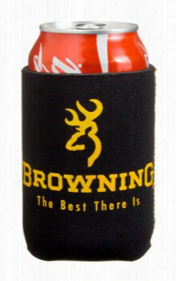 Browning Buckmark Can Cooler - Black/gold