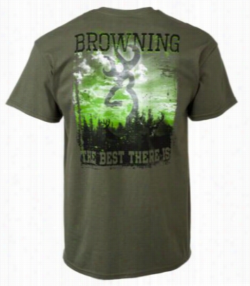 Browning Scenic T-shirt Ffor Men - Military Green - S