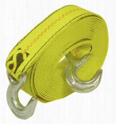 Cargoloc Emergency Atv Tow Strap  With Forged Steel Hooks - Yellow