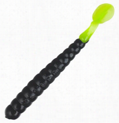 Charlie Brewer's Bass Slider Grub - Black/chartreuse Tial