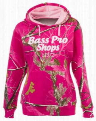 Chenille Logo Cammo Hoodie For Ladies - Realtree Ap Colors Fuchsia  - S