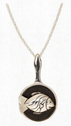 Fish In Pan Pendant Necklace