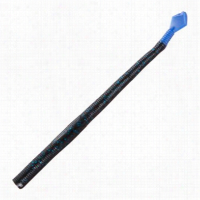 Hart Tackle Shake 'n Rattle Worm - Black Blue Flake Blue Tail