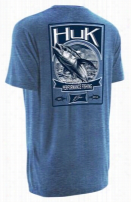 Hukk . Sctt Tuna T-shhirt Foor Men - Heather Carolina Blue - L