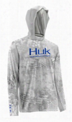 Huk Kryptek Icon Hoody For Men - White Camo - L