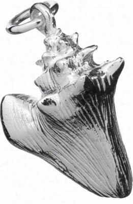 Sterling Silvwr Conch Shell Pendant