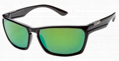 Suncloud Cutout Polarized Sunglasses - Back/green Mirror