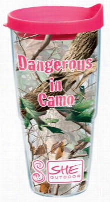 Tervis Tumbler She Outdoor Camo Insulated Wrap With Pink Lid