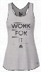 The North Face Graphic Play Hard Work for It Tank Top for Ladies - TNF Light Grey Heather/TNF Black - L