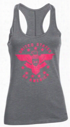 Under Armpur Eagl E Tank Top For Ladies - Graphite - L